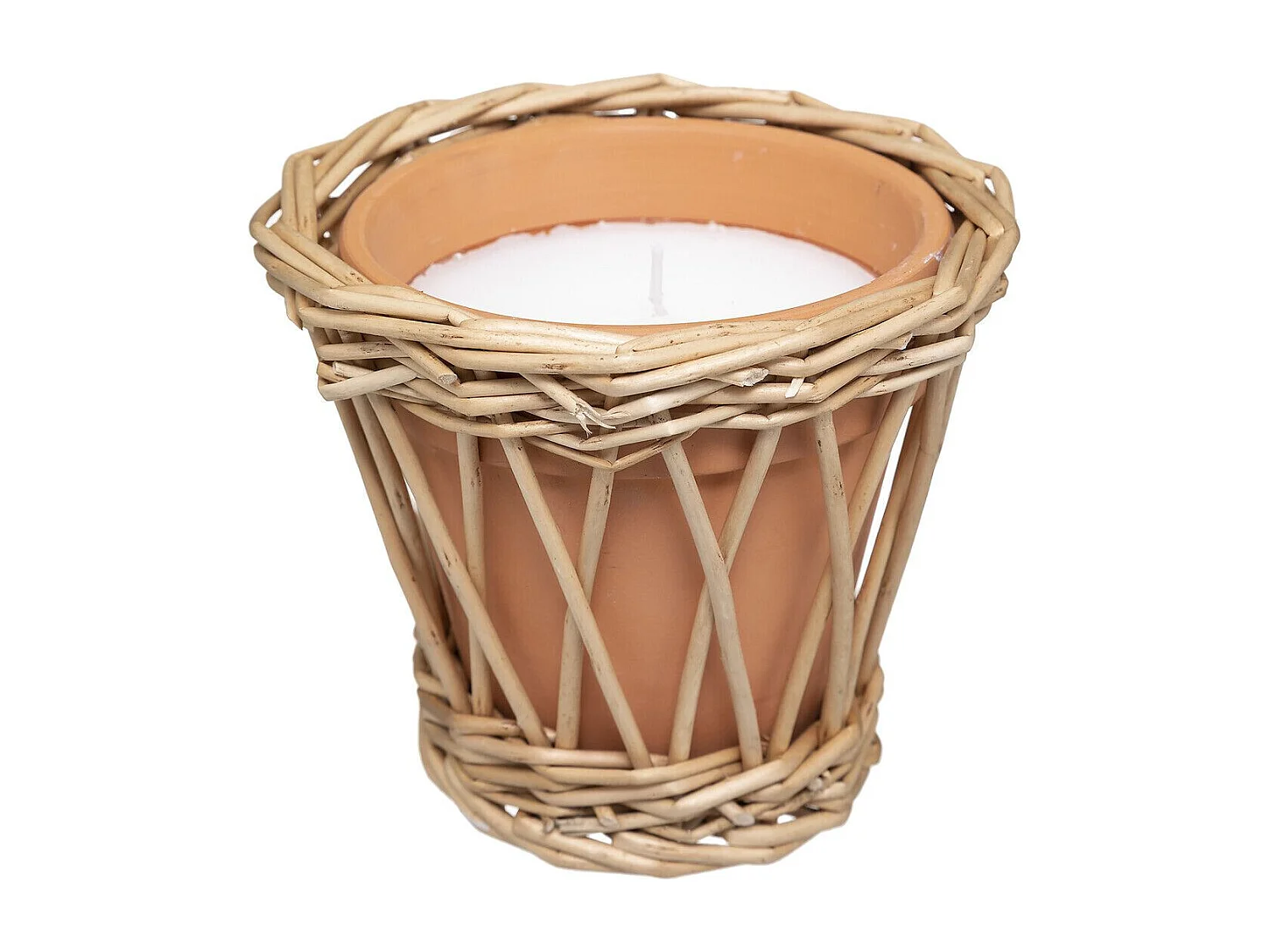 Bougie Parfumée en Rotin "Carmen" 120g Citronnelle