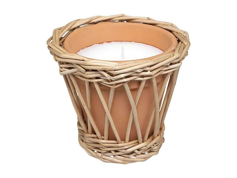 Bougie Parfumée en Rotin "Carmen" 120g Citronnelle