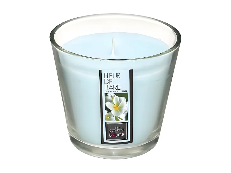 Bougie Parfumée en Verre "Nina" 190g Fleur de Tiaré