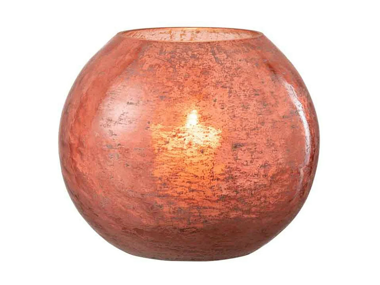 Photophore en Verre "Nuria" 19cm Terracotta