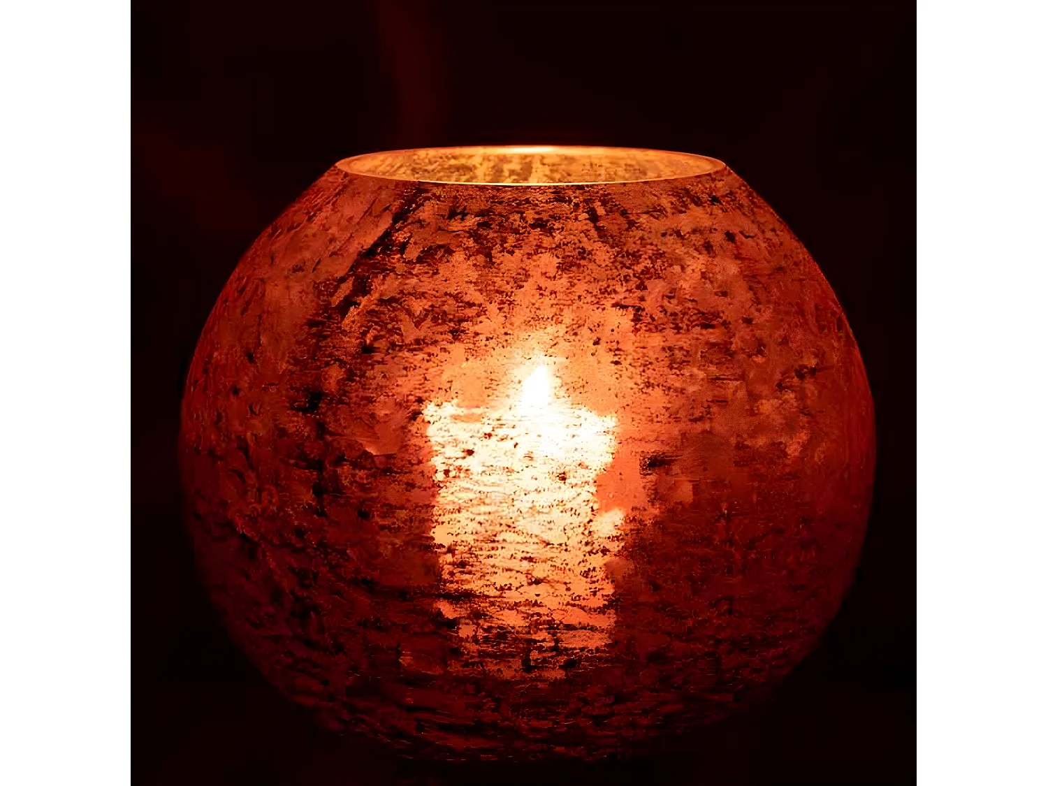 Photophore en Verre "Nuria" 19cm Terracotta