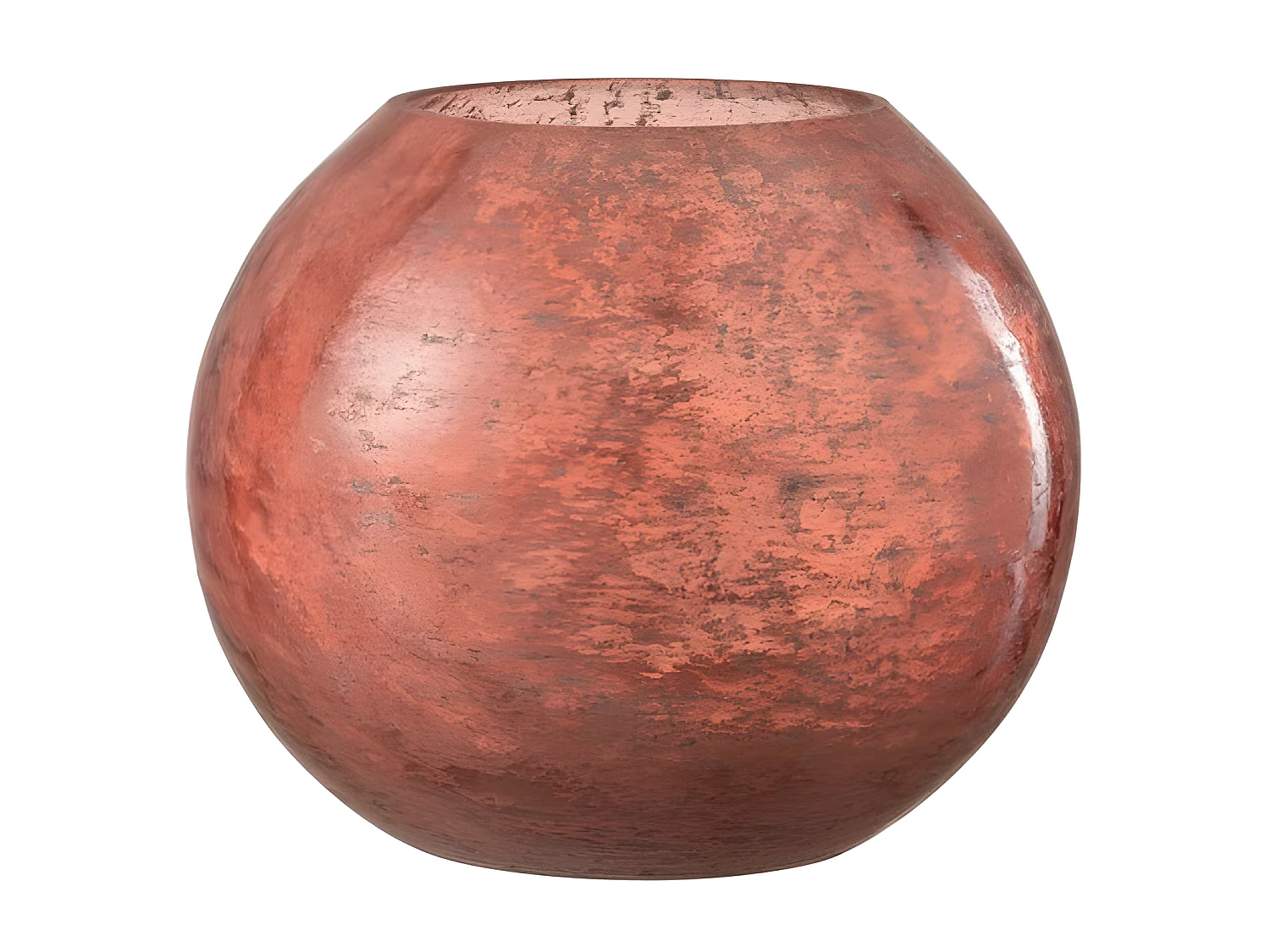 Photophore en Verre "Nuria" 19cm Terracotta