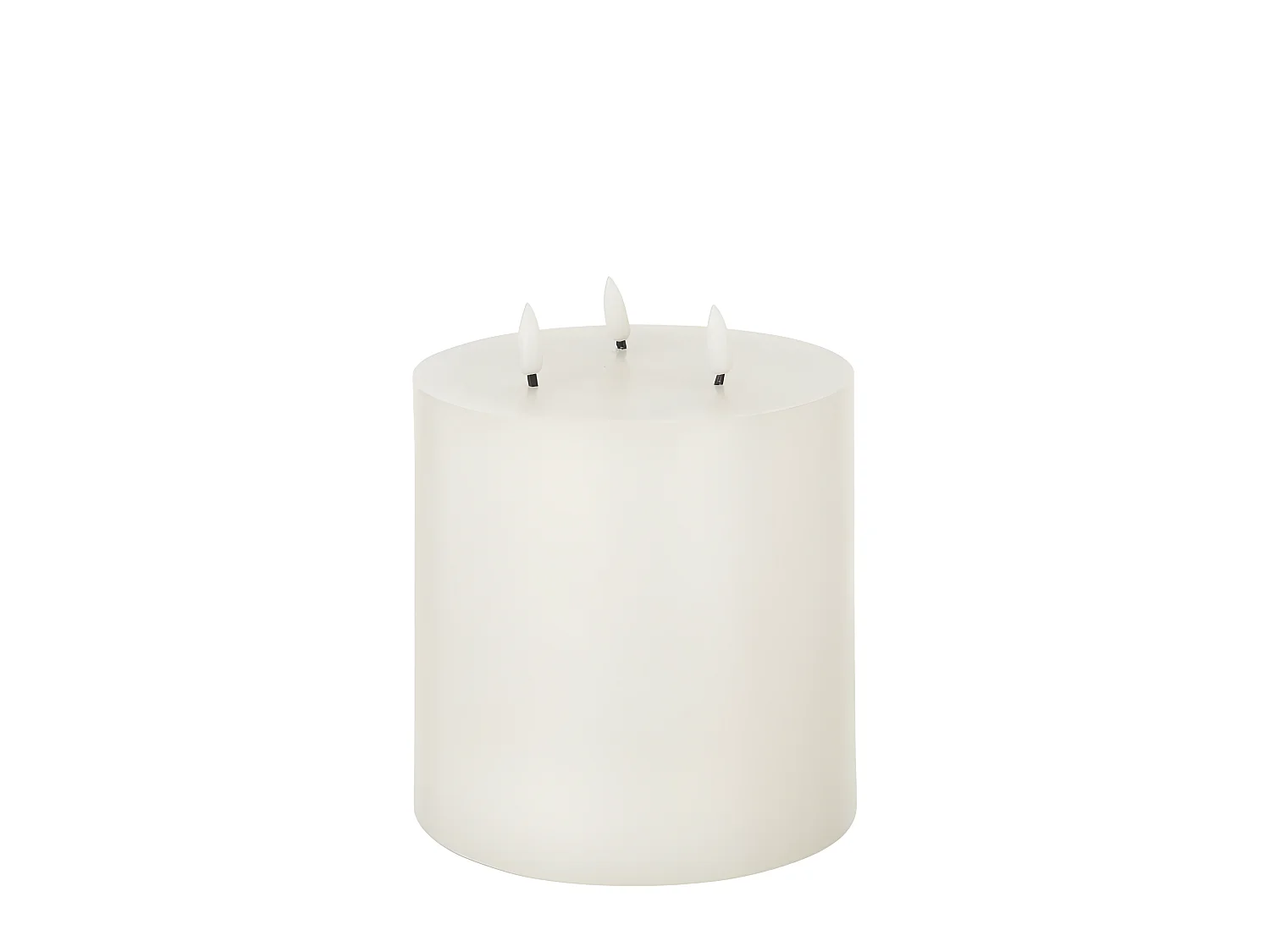 Bougie led de 3 luces en parafina blanco 15x15x19cm