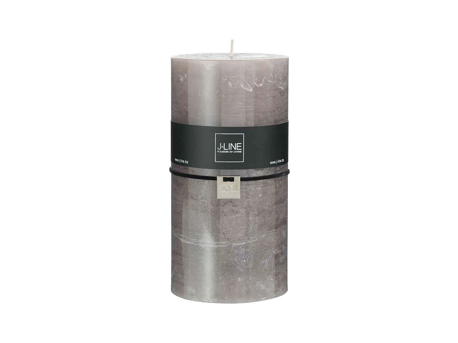 Bougie Cylindrique Déco "Junina" 20cm Taupe