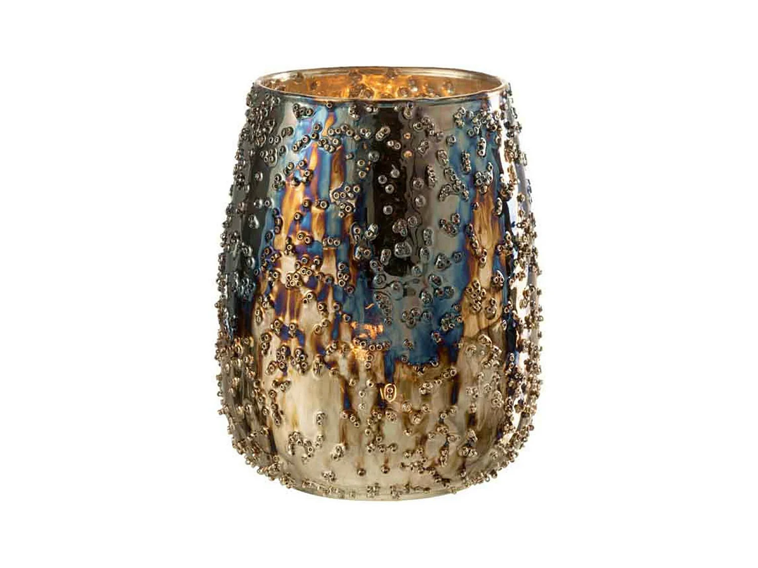 Photophore Design en Verre "Lise" 16cm Marron