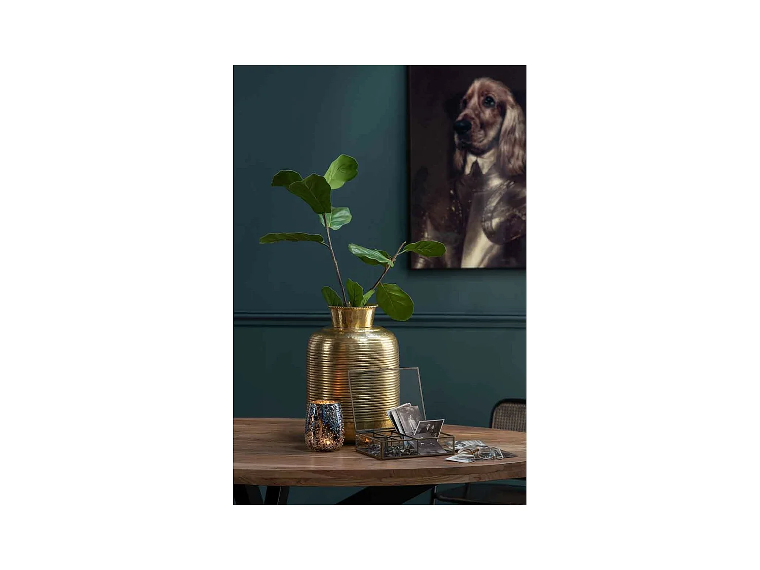 Photophore Design en Verre "Lise" 16cm Marron