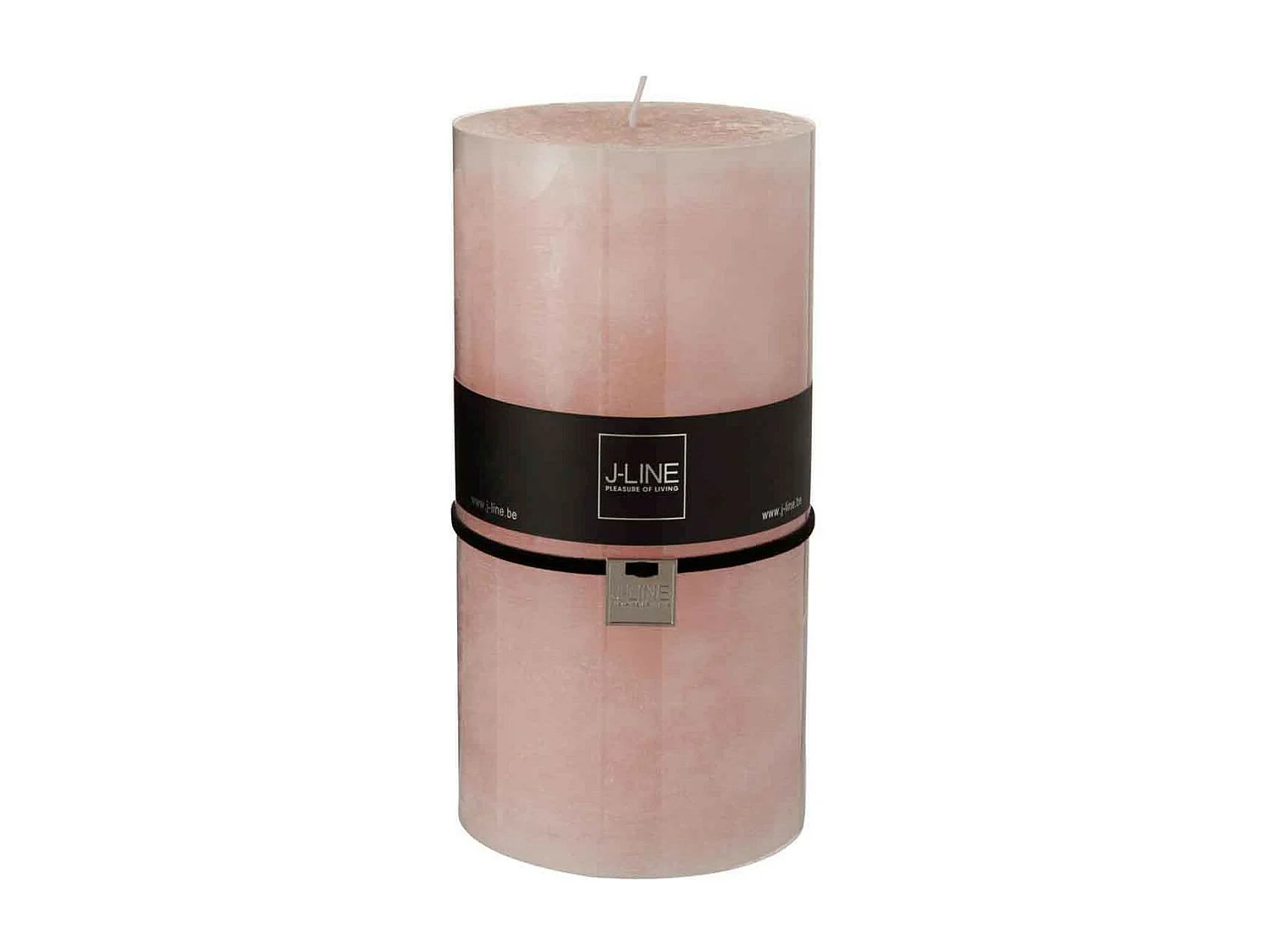 Bougie Cylindrique Déco "Junina" 20cm Rose Poudré