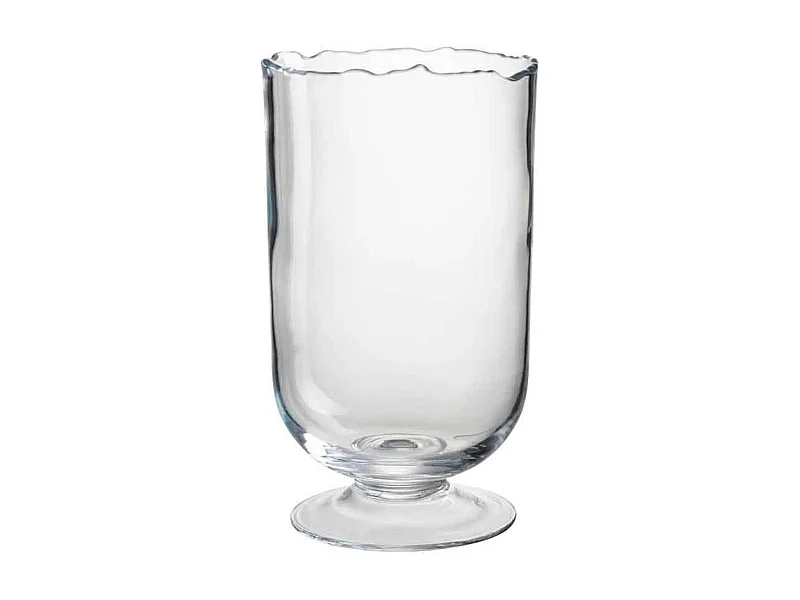 Portacandela in vetro trasparente 16.5x12.5x30 cm