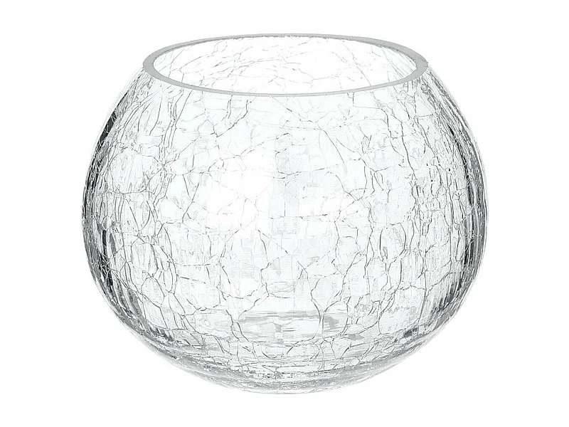 Photophore en Verre "Craq" 10cm Transparent