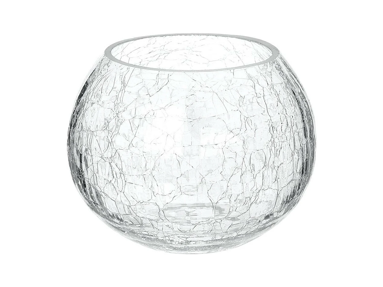 Photophore en Verre "Craq" 10cm Transparent