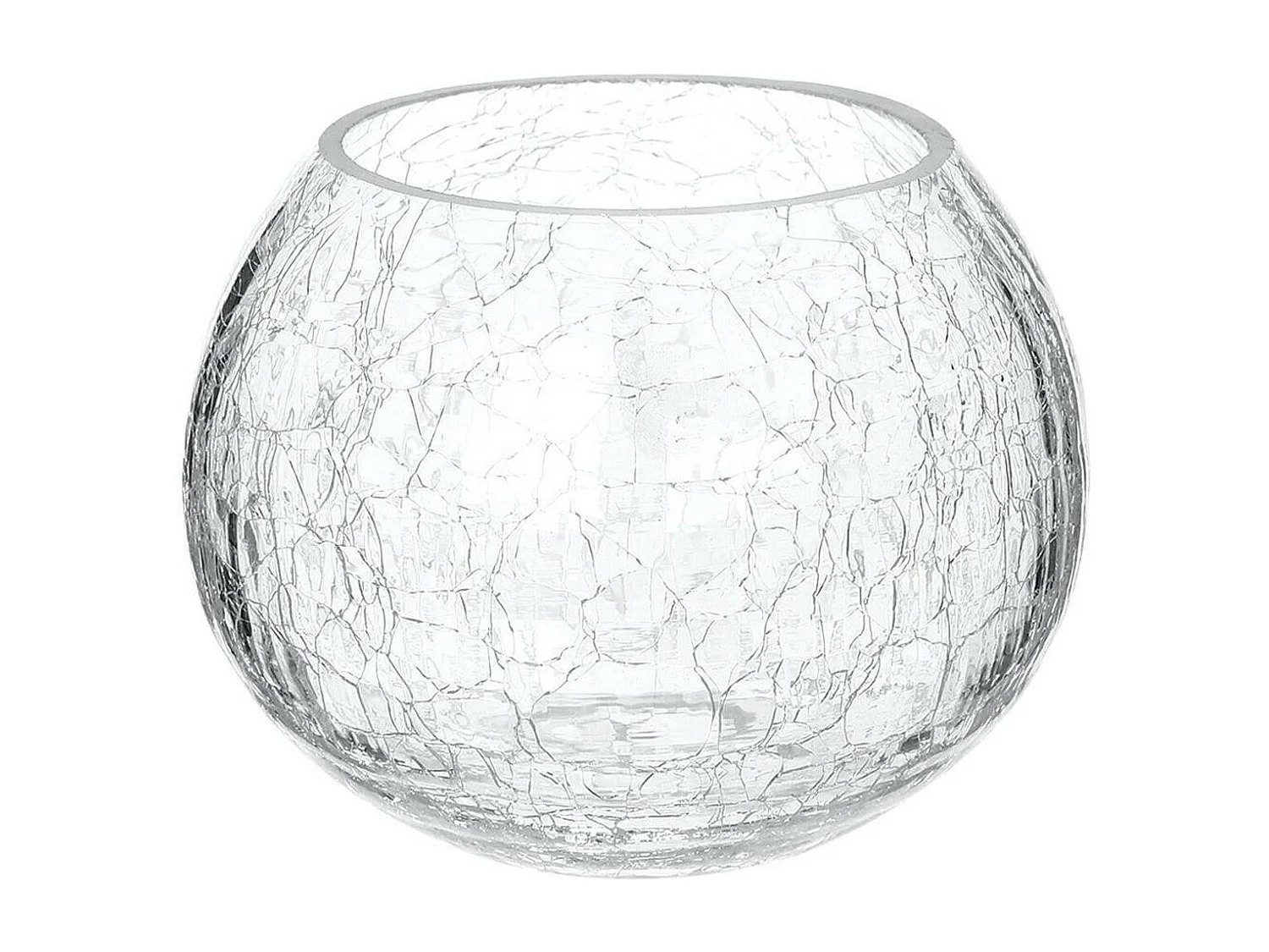 Photophore en Verre "Craq" 10cm Transparent