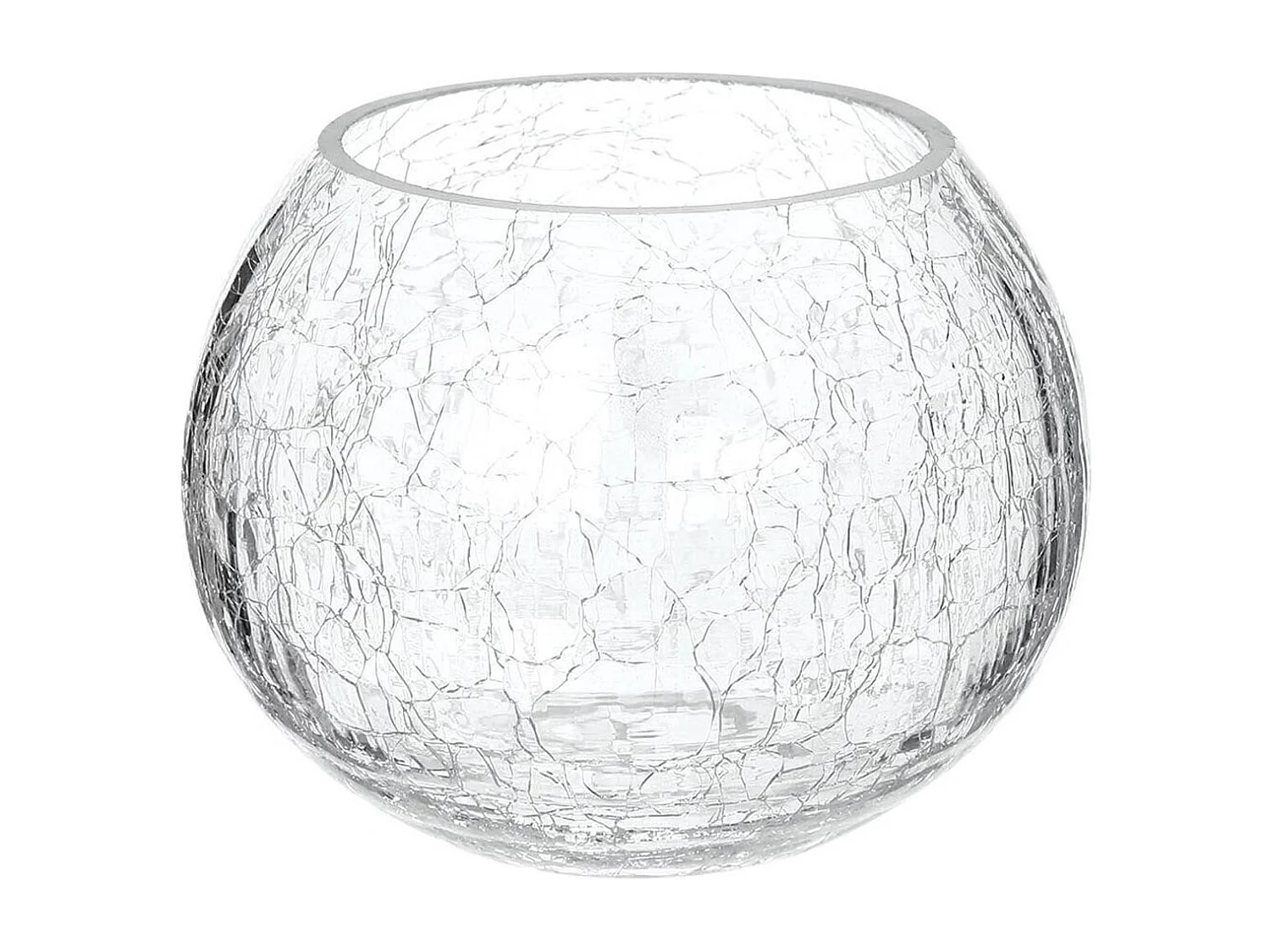 Photophore en Verre "Craq" 10cm Transparent