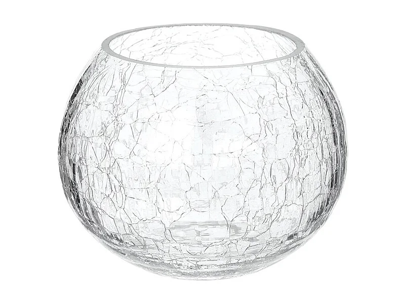 Photophore en Verre "Craq" 10cm Transparent