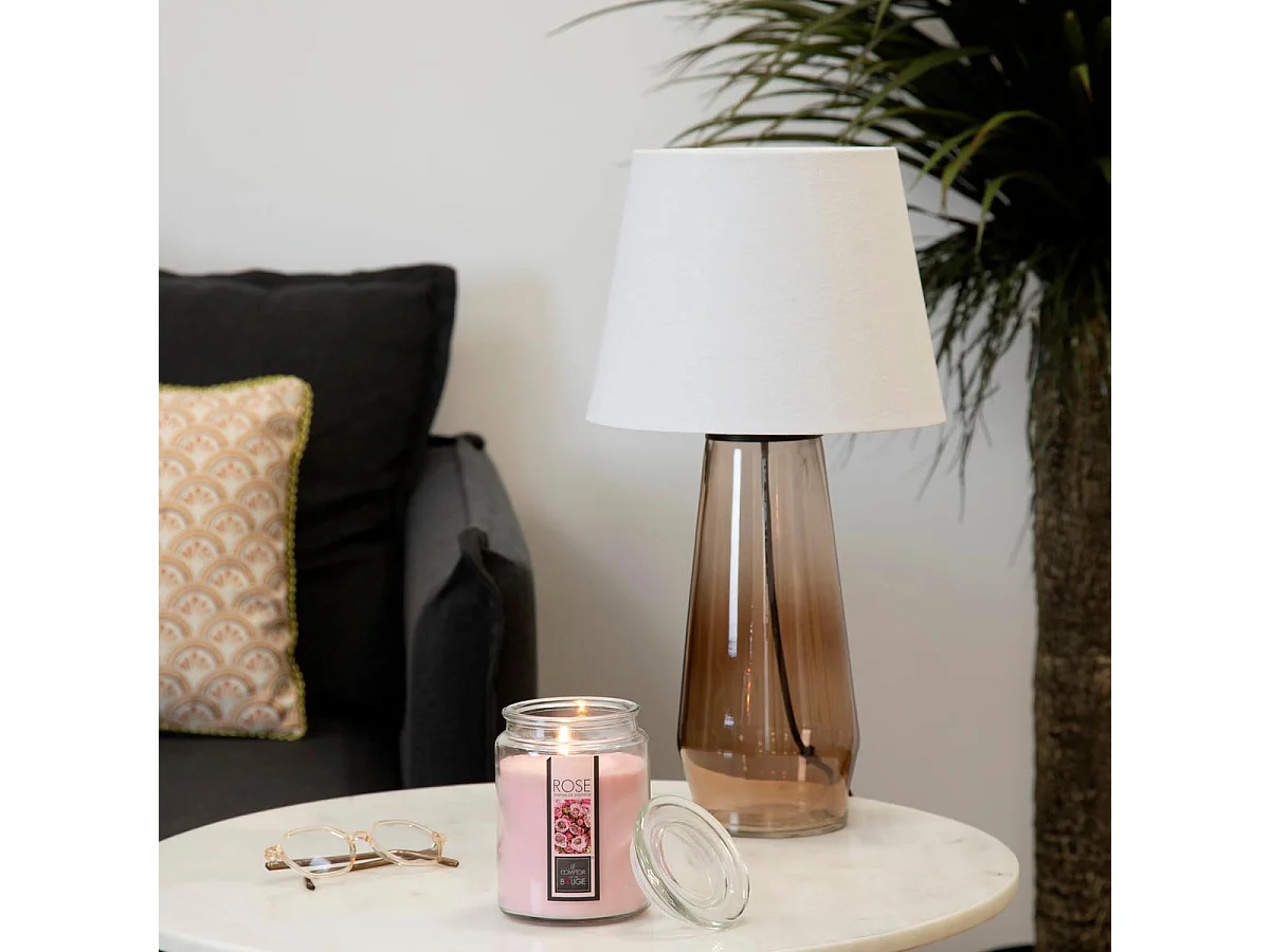 Bougie Parfumée en Verre "Couvercle" 510g Rose