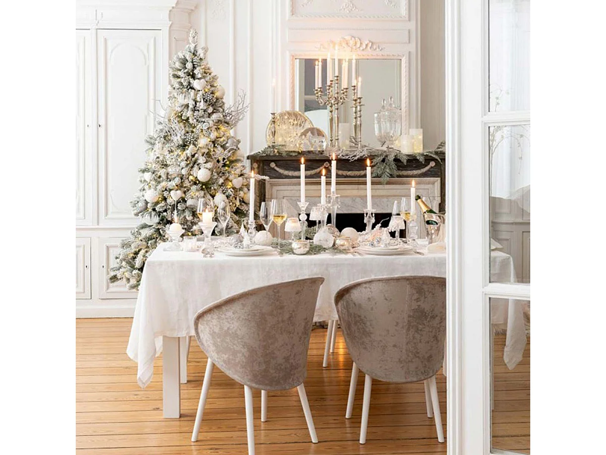 Chandelier 5 Têtes Design "Classic" 100cm Argent