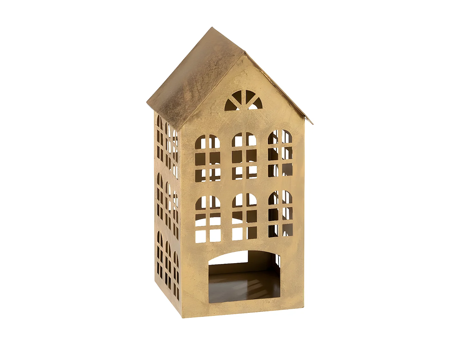 Bougeoir en Métal "Maison Kappa" 32cm Or