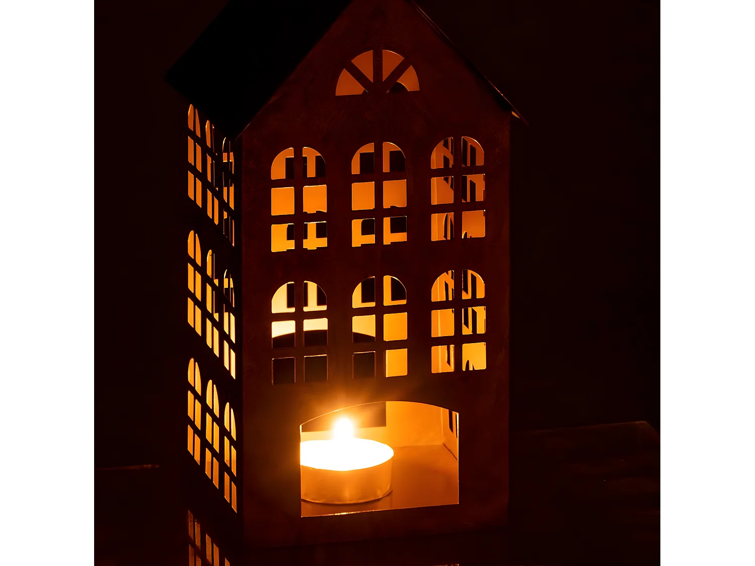 Bougeoir en Métal "Maison Kappa" 32cm Or