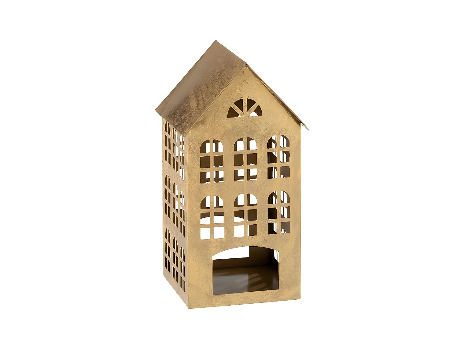Bougeoir en Métal "Maison Kappa" 32cm Or