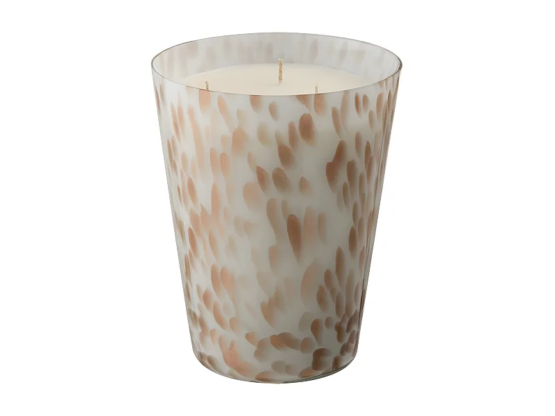 Bougie Parfumée "Neon Night" 19cm Blanc & Or