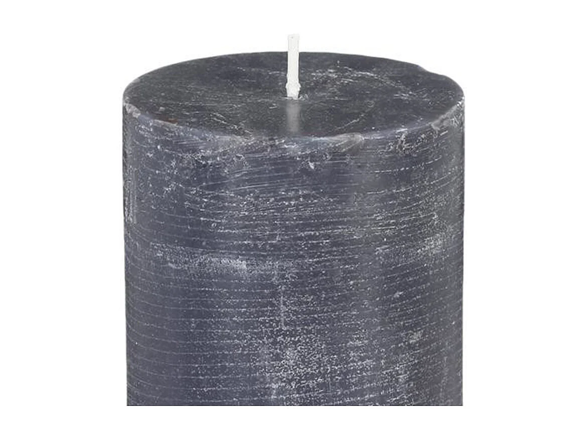 Bougie Cylindrique "Rustic" 14cm Gris