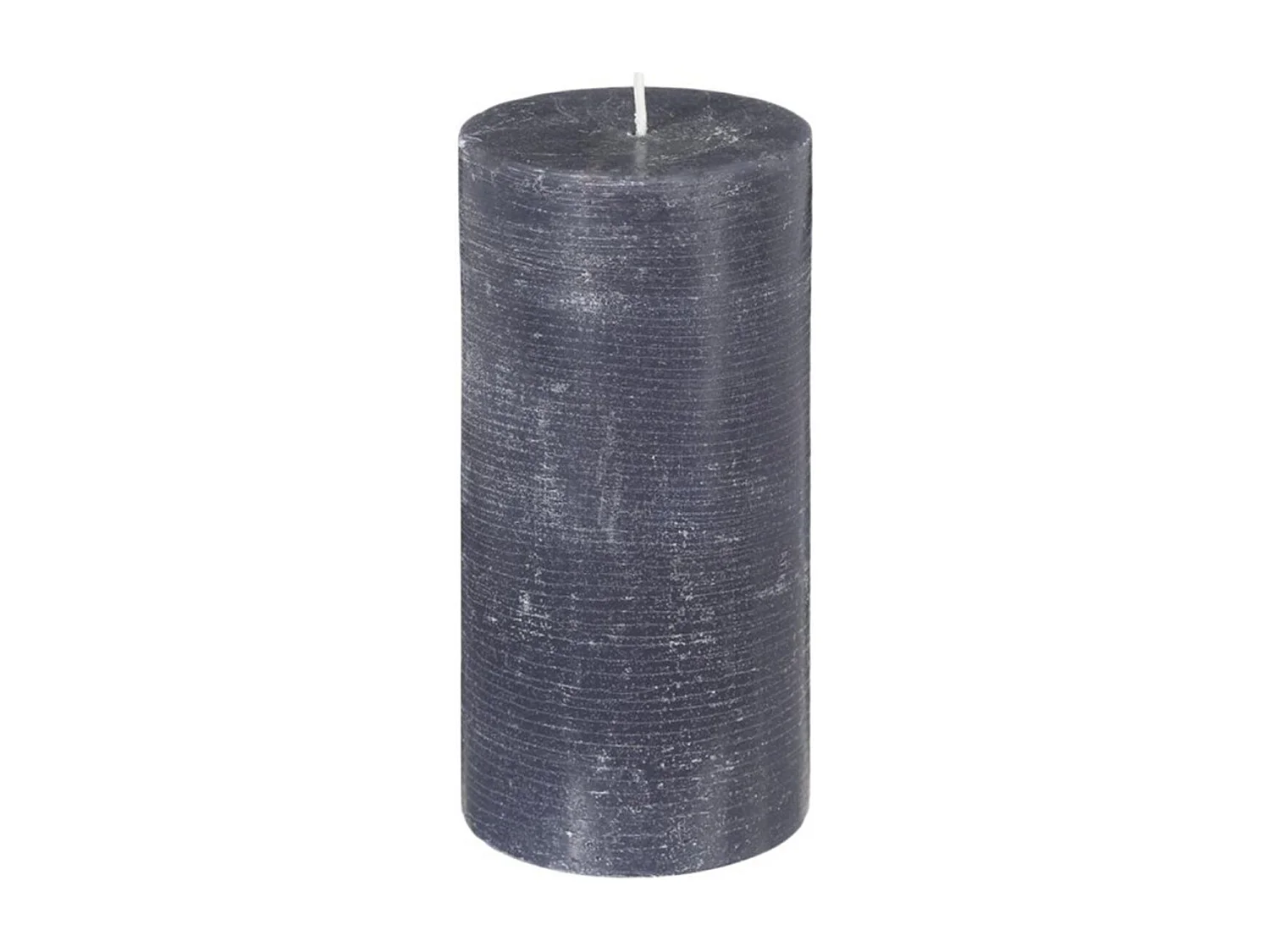 Bougie Cylindrique "Rustic" 14cm Gris