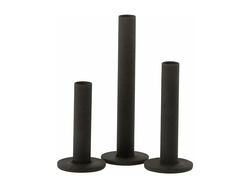 Lot de 3 Chandeliers "Marbelous" 21cm Noir Mat