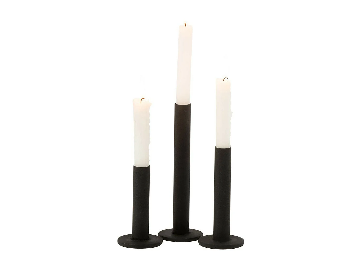 Lot de 3 Chandeliers "Marbelous" 21cm Noir Mat