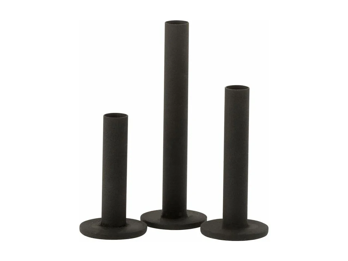 Lot de 3 Chandeliers "Marbelous" 21cm Noir Mat