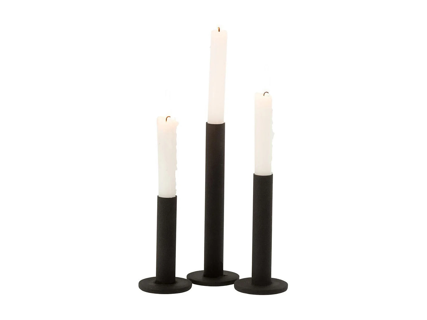 Lot de 3 Chandeliers "Marbelous" 21cm Noir Mat