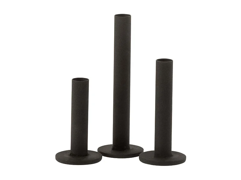 Lot de 3 Chandeliers "Marbelous" 21cm Noir Mat