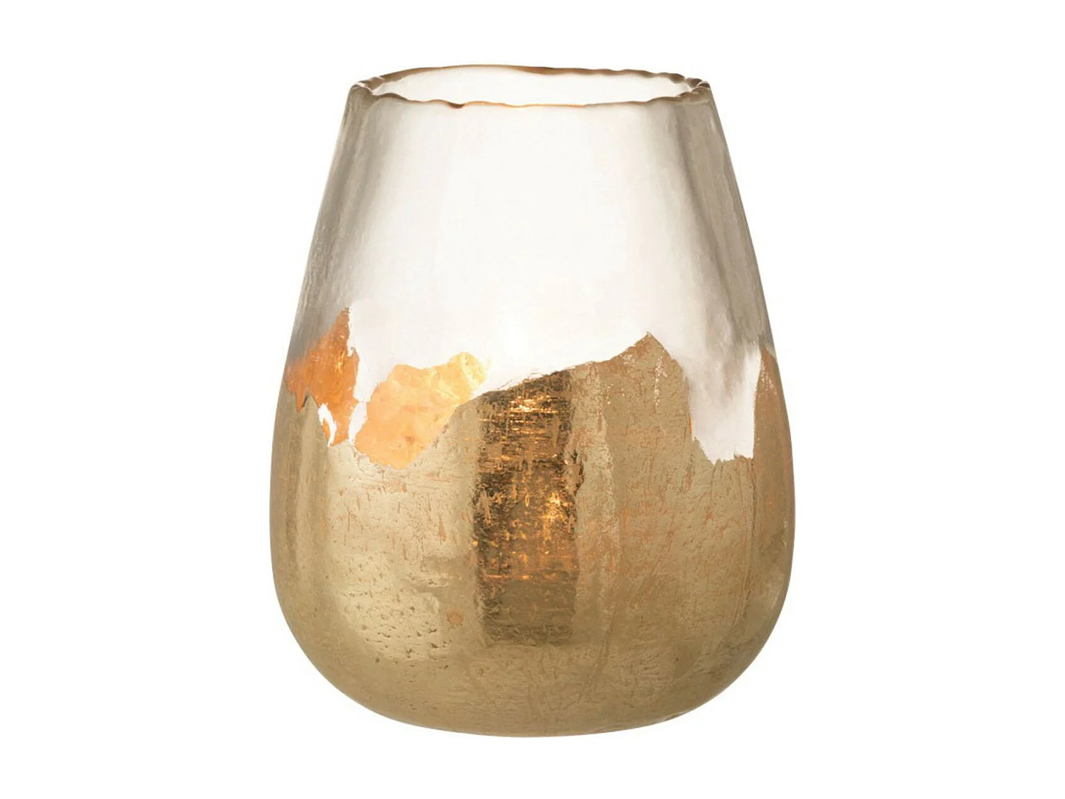 Photophore Rond en Verre "Zoé" 31cm Transparent