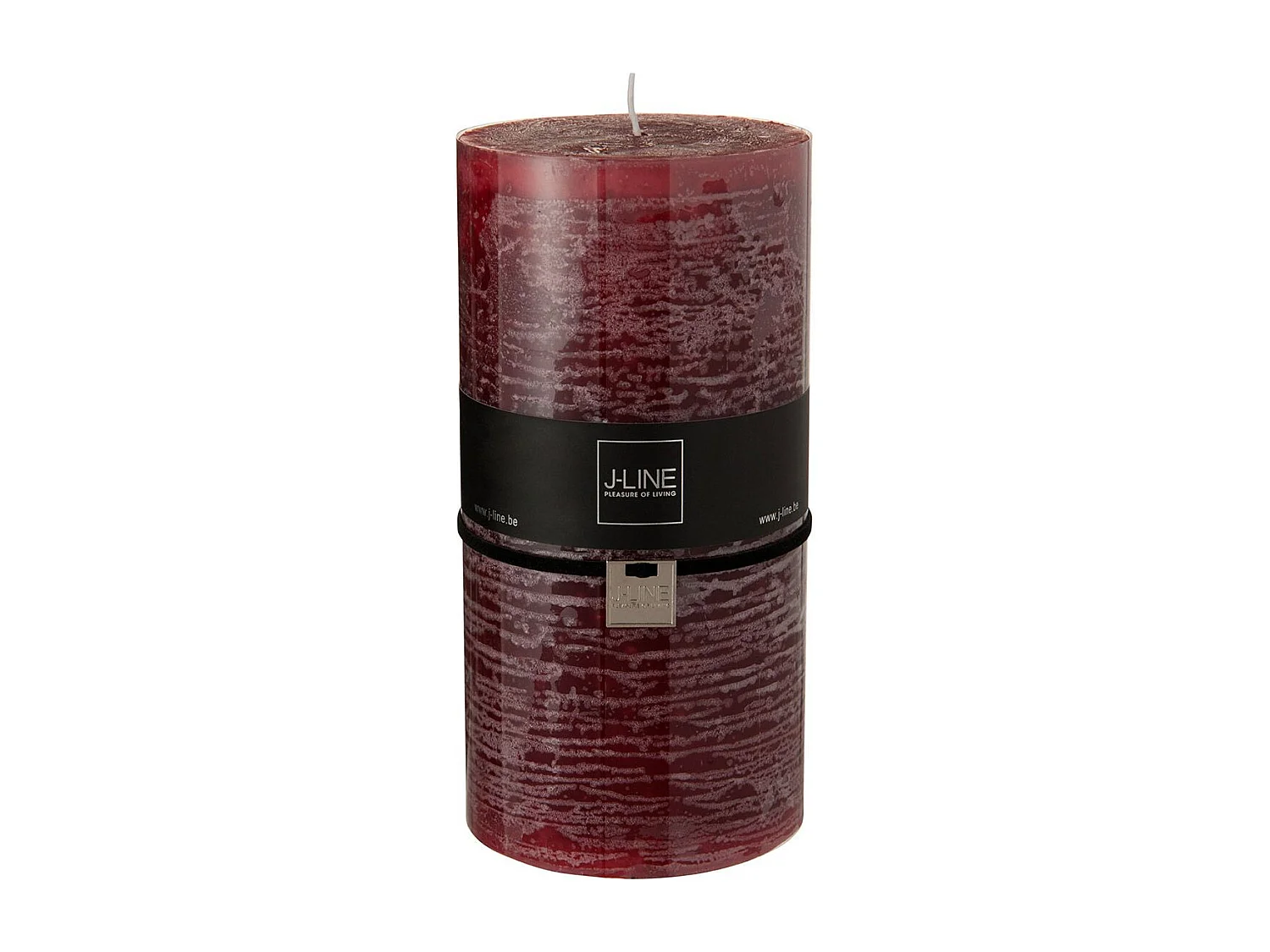 Bougie Cylindrique Déco "Junina" 20cm Cerise
