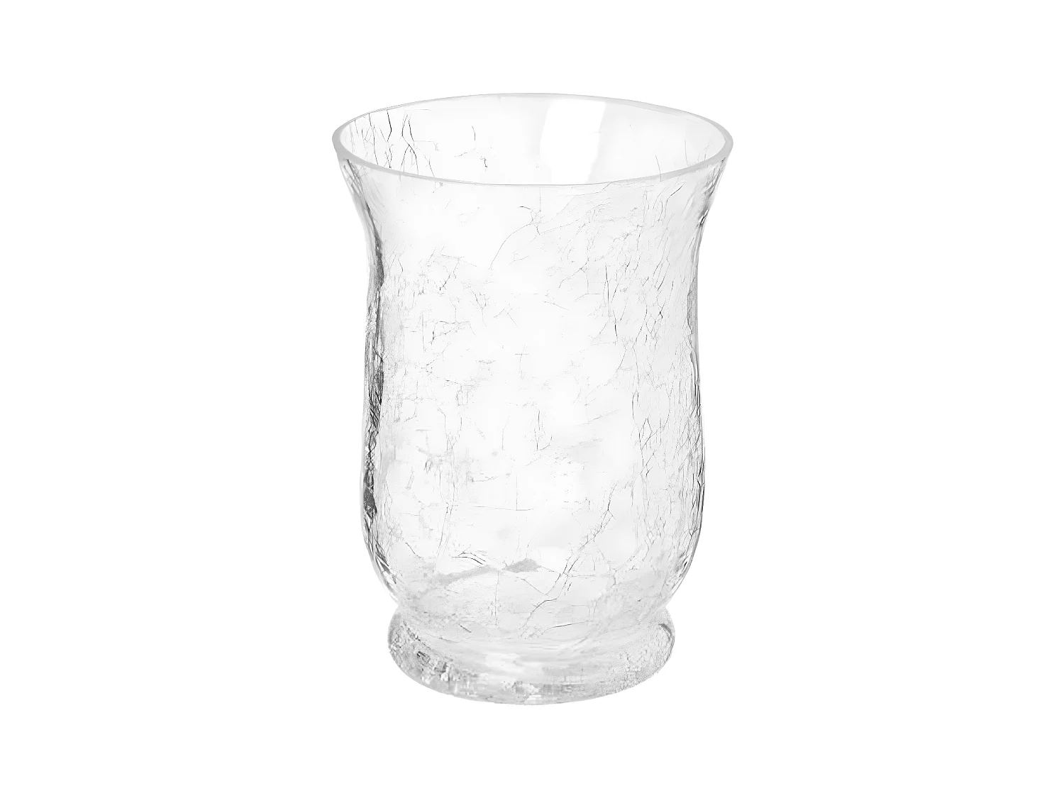 Photophore en Verre Craquelé "Évasé" 15cm Transparent