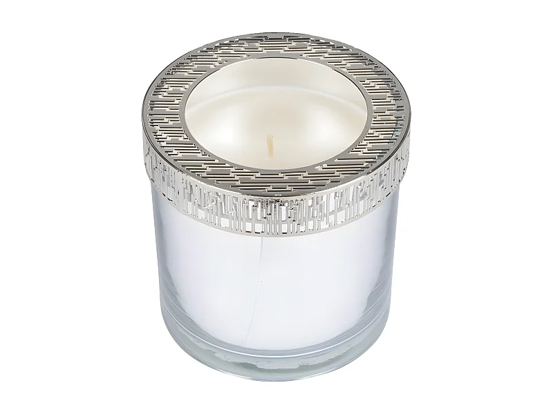 Bougie Verrine Parfumée "Élégant" 10cm Argent