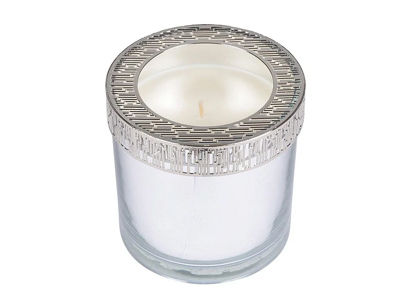 Bougie Verrine Parfumée "Élégant" 10cm Argent