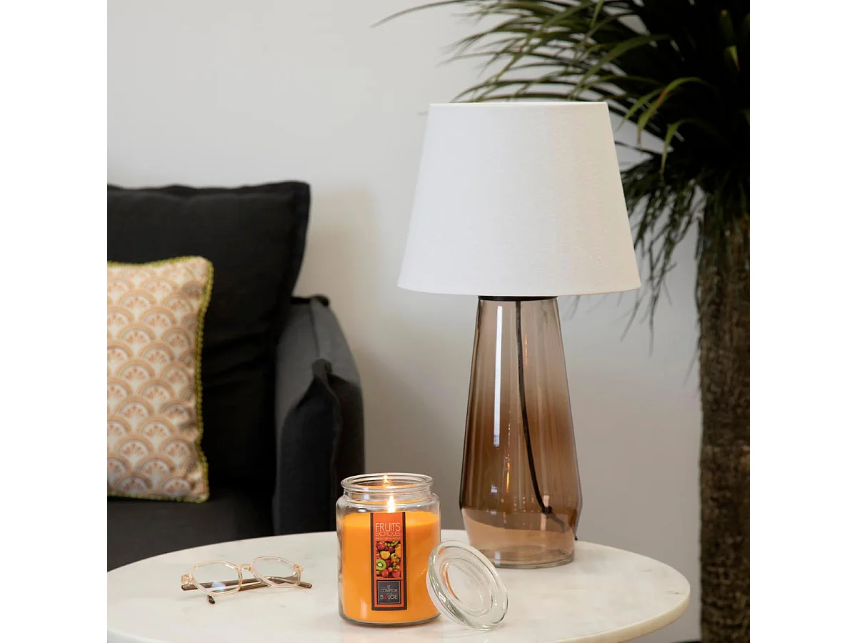 Bougie Parfumée en Verre "Couvercle" 510g Fruits Exotiques