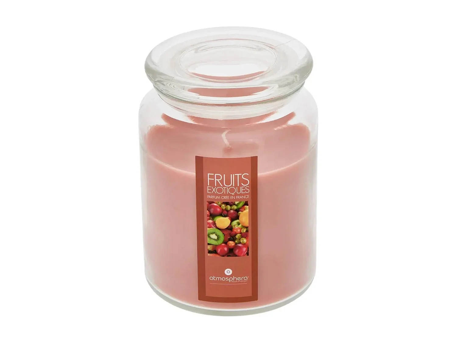 Bougie Parfumée en Verre "Couvercle" 510g Fruits Exotiques