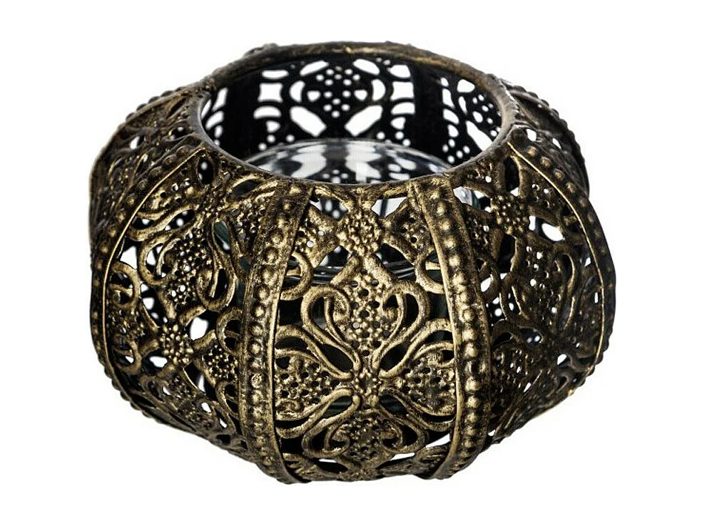 Photophore Ajouré en Métal "Opra" 11cm Or