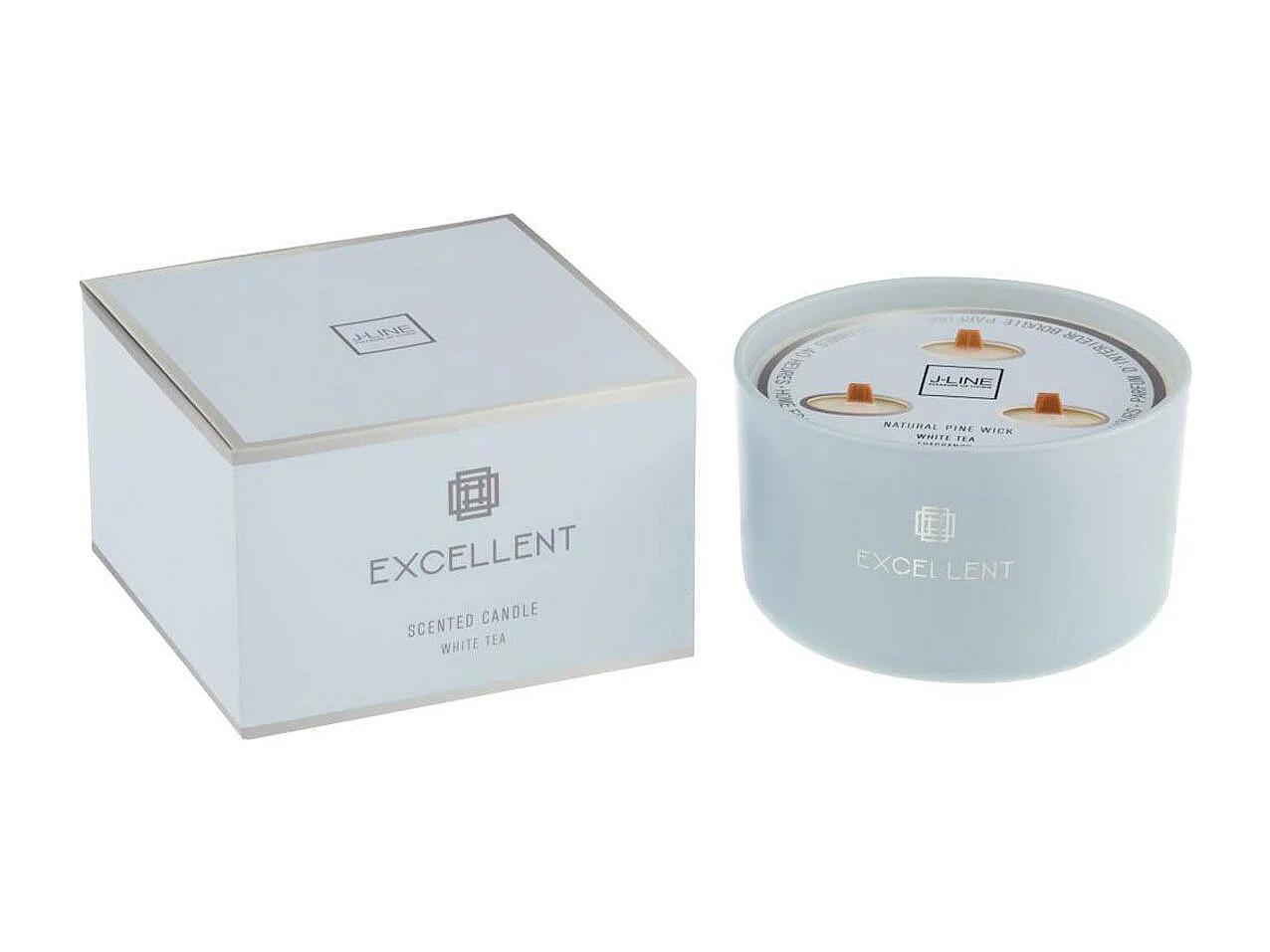 Bougie Parfumée en Verre "Excellent" 13cm White Tea