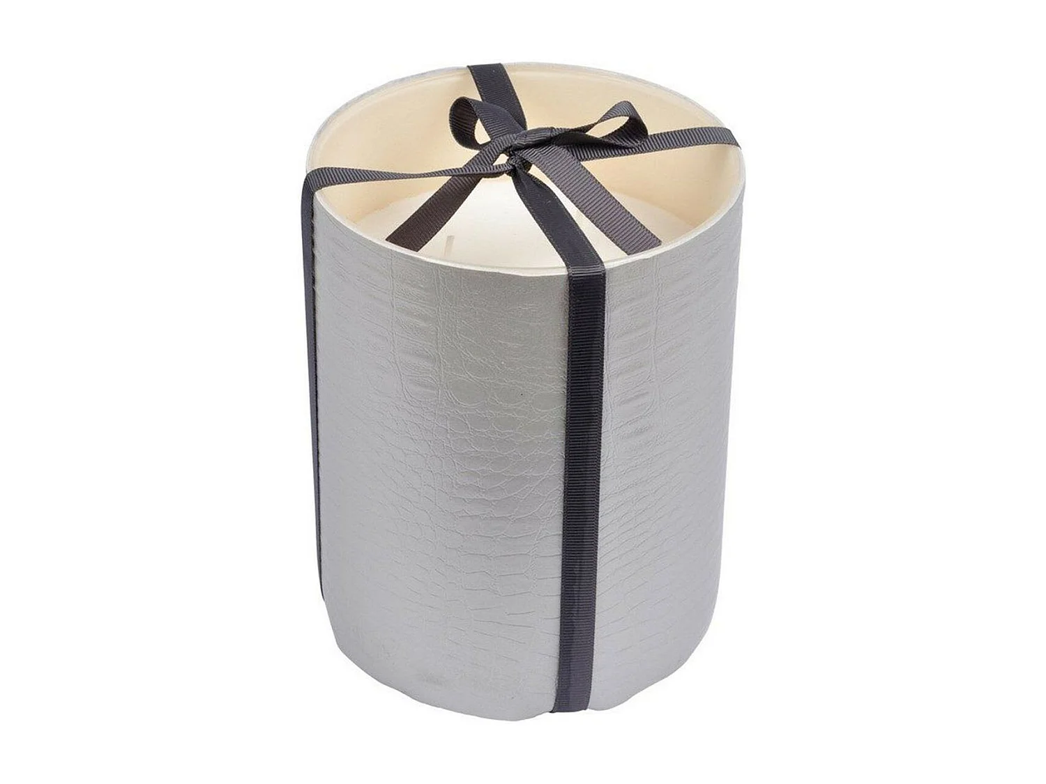 Bougie Verrine Déco Parfumée "Élégant" 15cm Argent