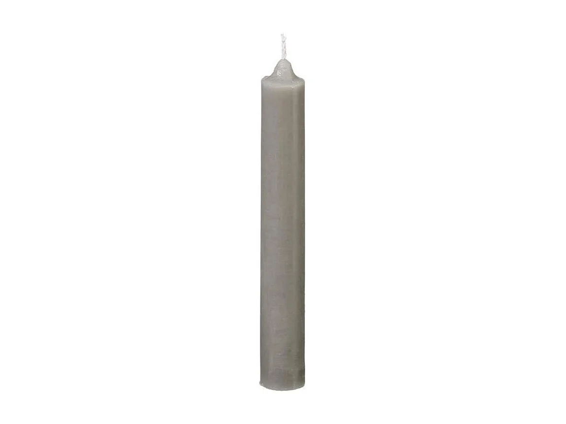 Lot de 10 Bougies Bâton "Hugo" 16cm Gris