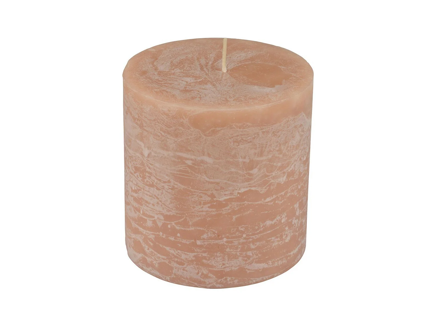 Bougie Pilier Ronde Déco "Rustique" 10cm Taupe