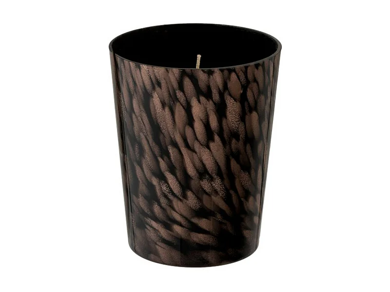 Bougie Parfumée "Bois de Santal" 16cm Noir & Or