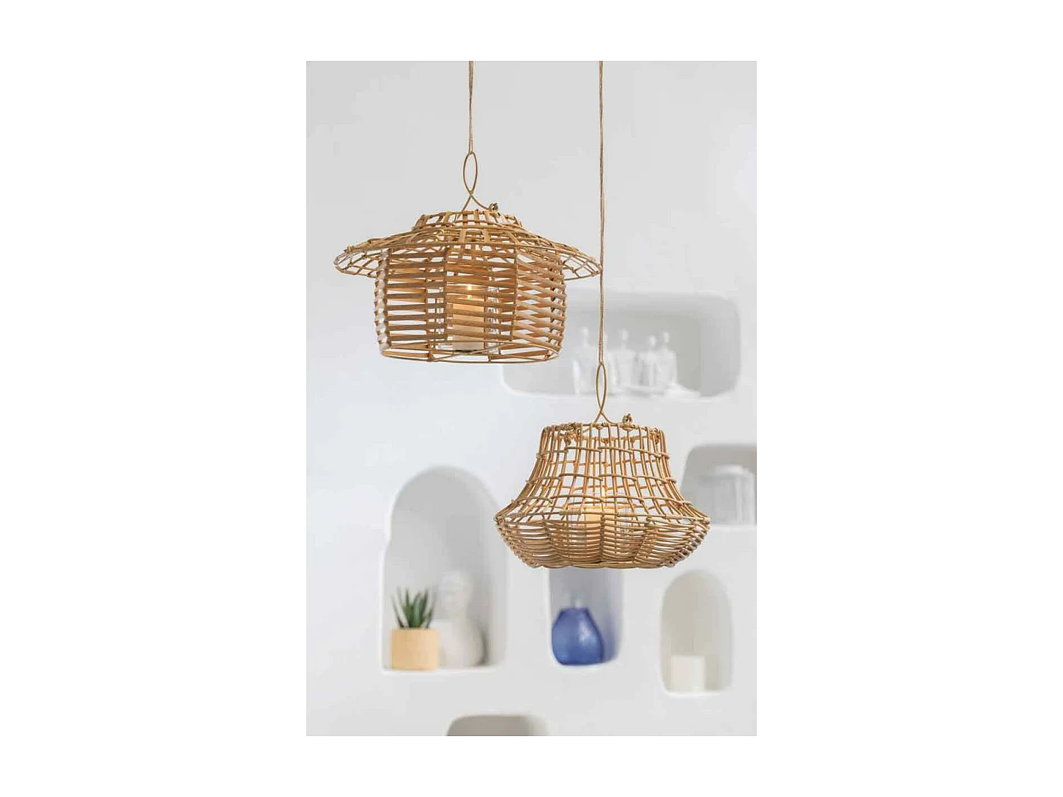 Photophore Design "Suspendu" 40cm Naturel