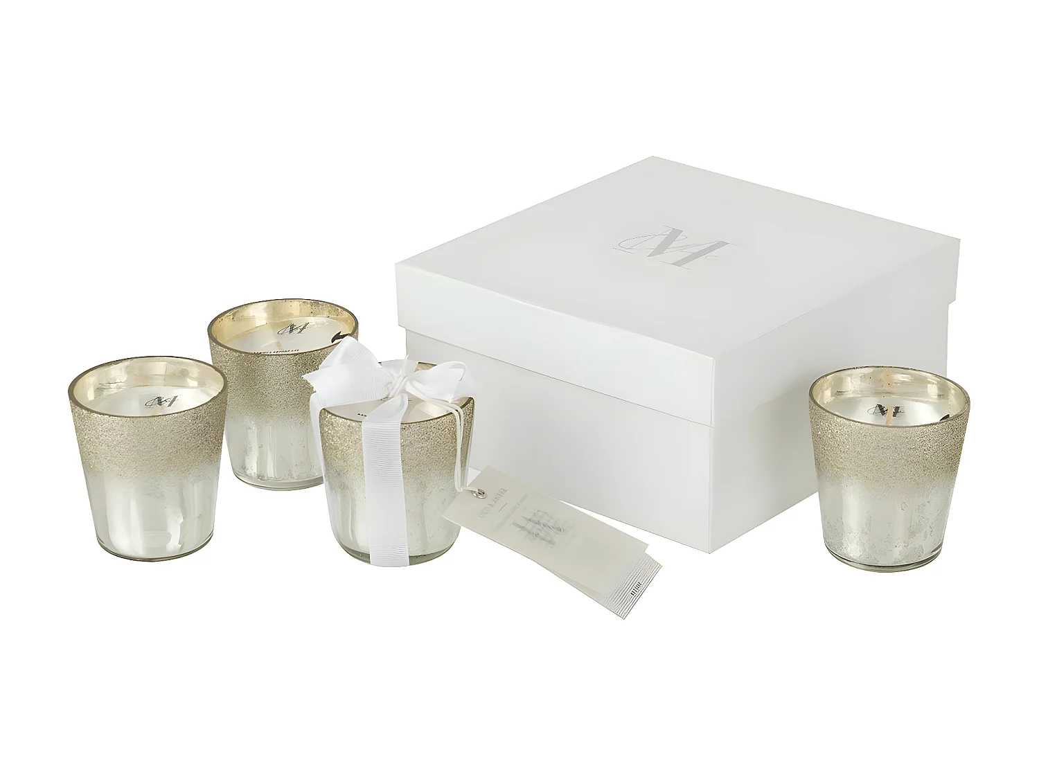 Lot de 4 Bougies Parfumées "Deluxe" 7cm Sugar Citrus