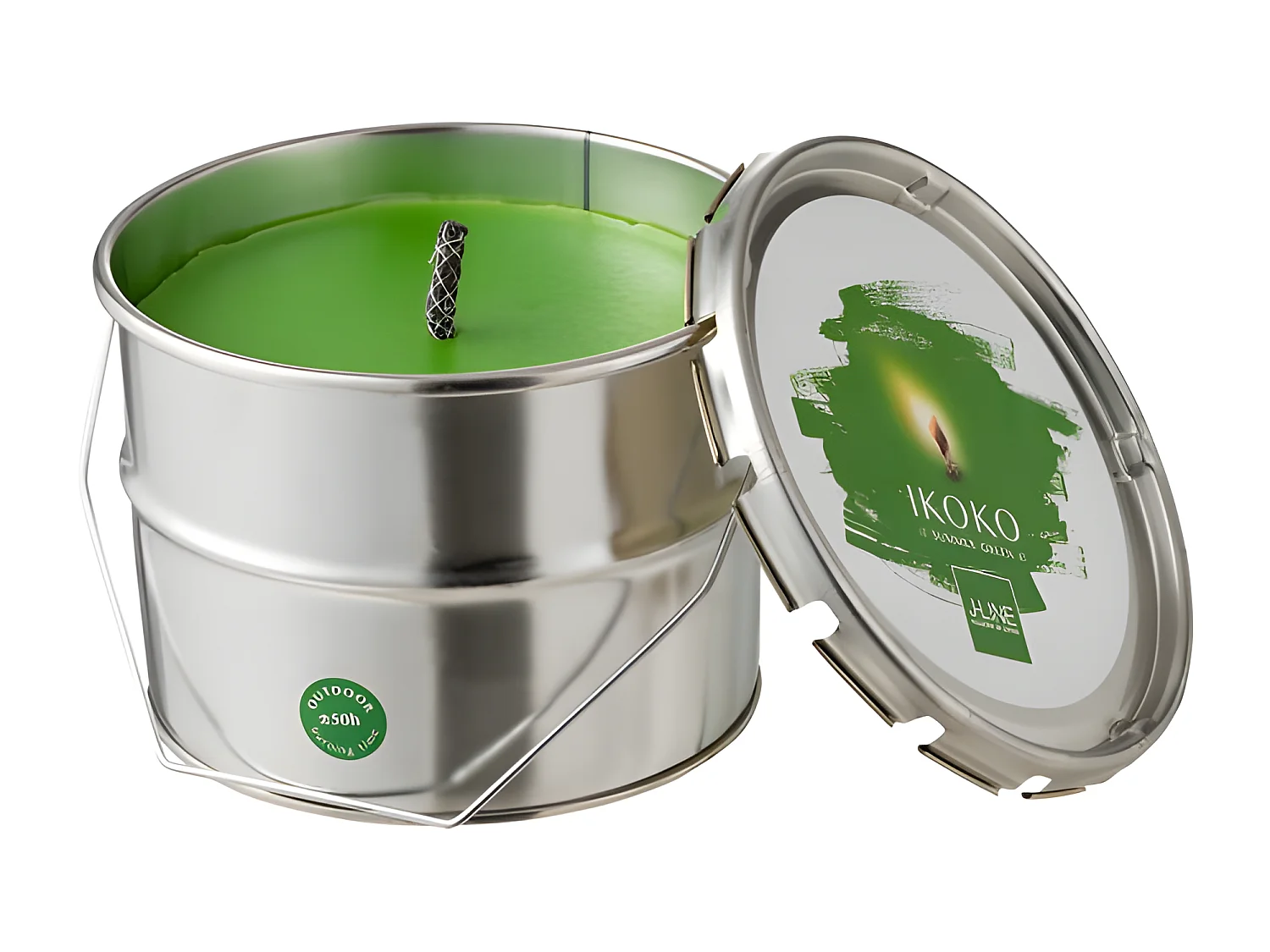 Bougie Parfumée "Ikoko Citronnelle" 18cm Vert