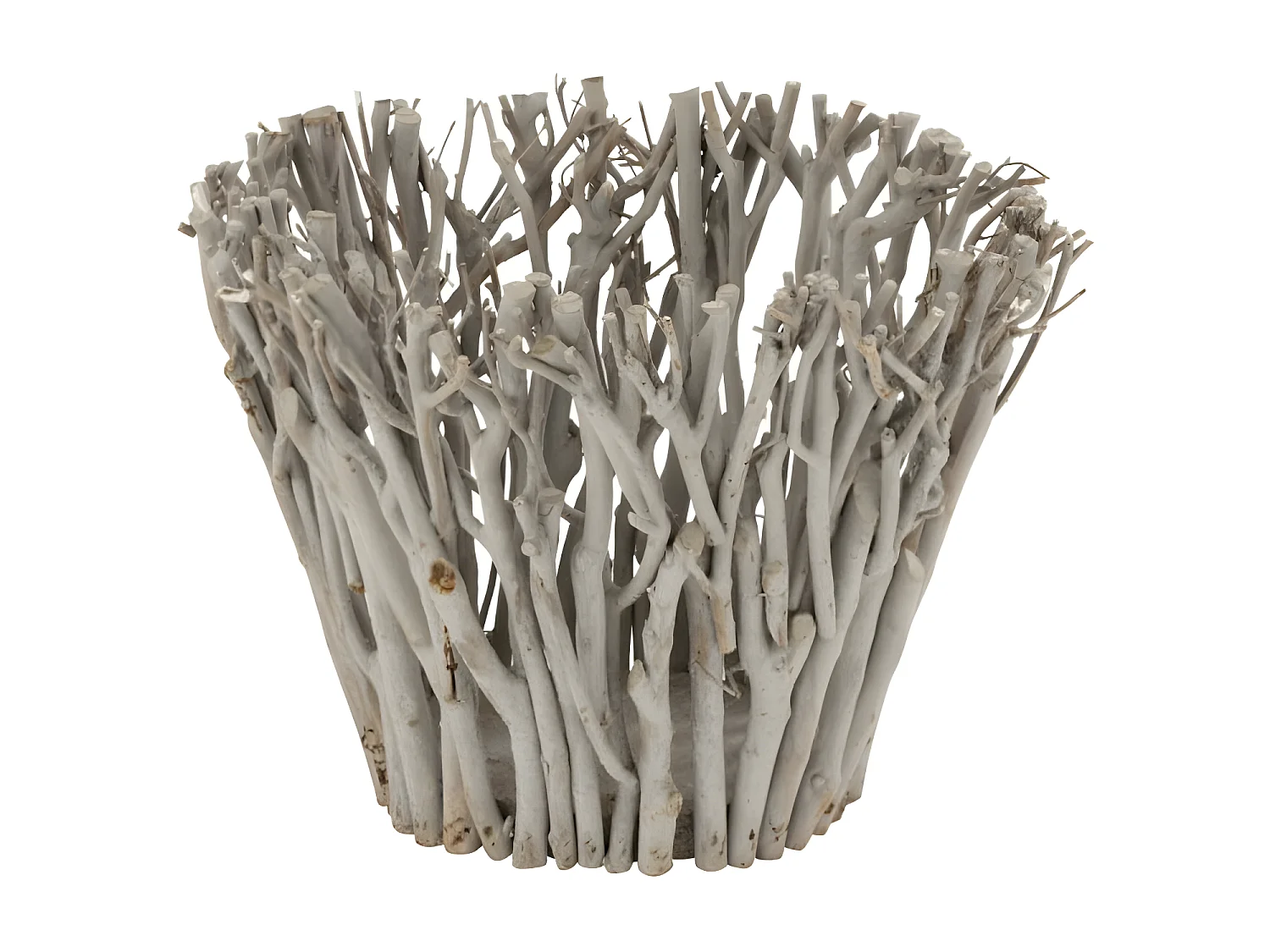Bougeoir Design en Bois "Branches" 38cm Gris