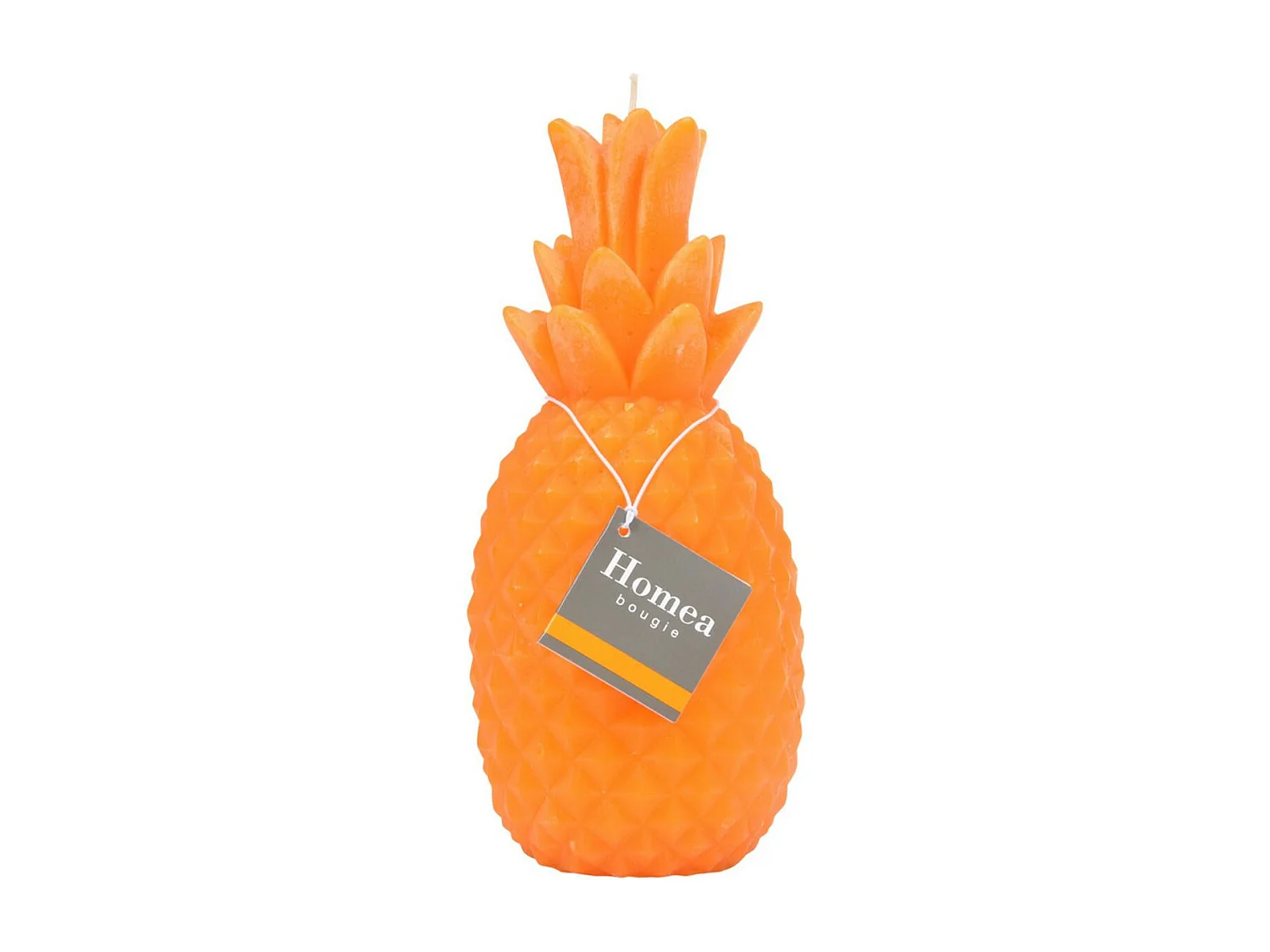 Bougie Déco "Ananas Tropical" 20cm Orange