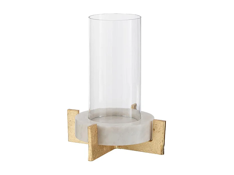 Portacandela in vetro champagne 20.5x20.5x31.5 cm