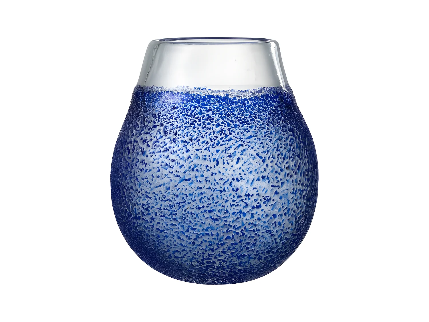 Photophore Design en Verre "Santorini" 25cm Bleu